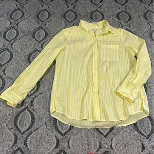 J. Crew Yellow Striped Button Down Shirt